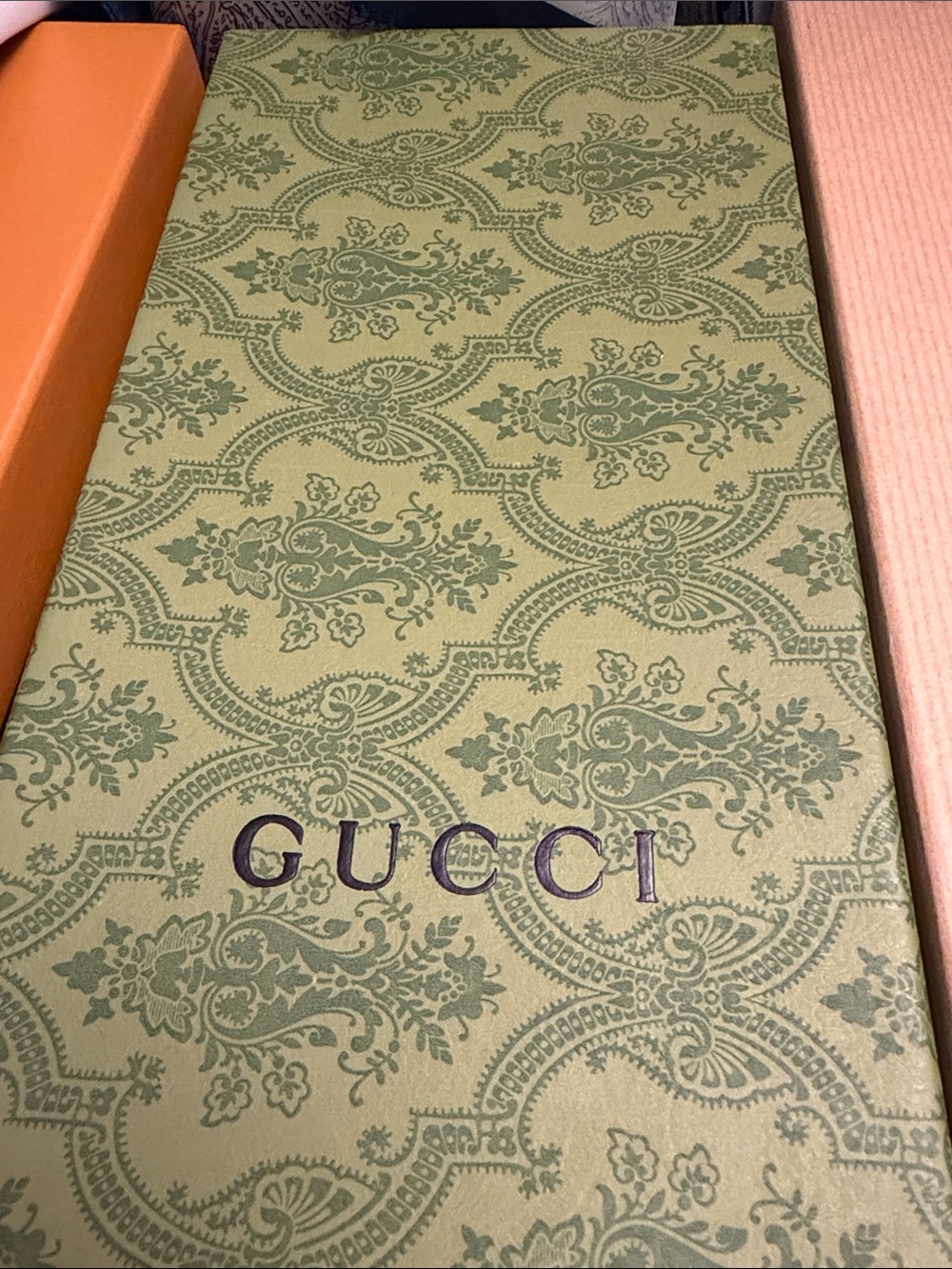 Gucci Green Patterned Decorative Box with Logo